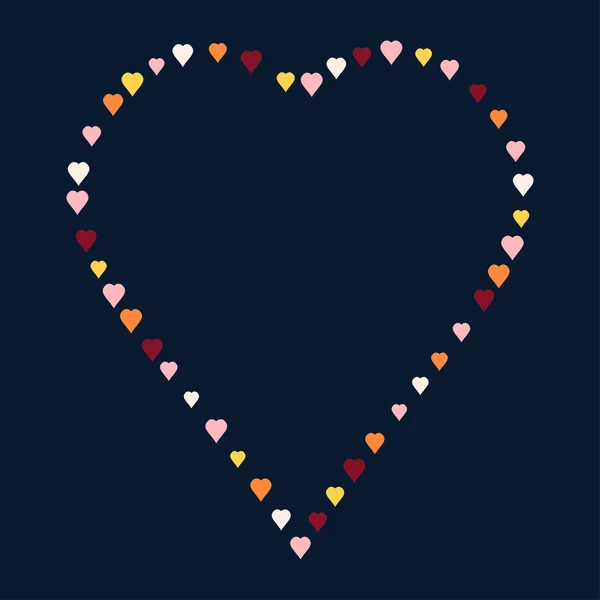Çerçeve renkli Kalpler, vektör çizim yaptı