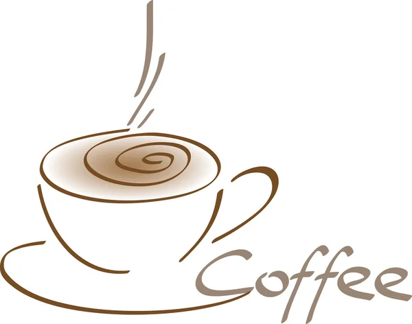 Kahve fincanı boyalı, vektör
