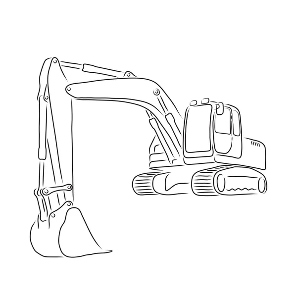 Anahat Ekskavatör, vektör çizim