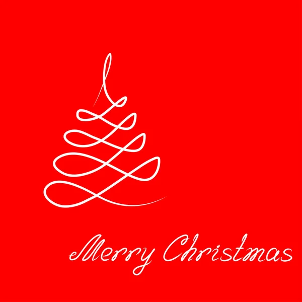 El-çizim Noel ağacı ve yazı, vektör