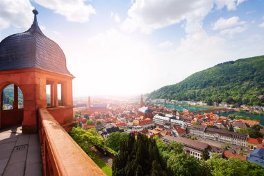 Schloss Heidelberg and city panorama clipart