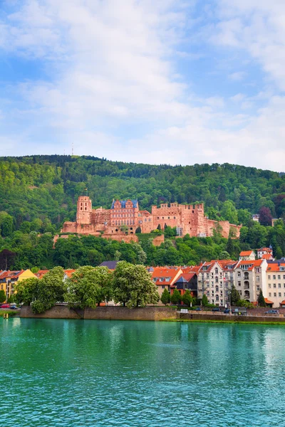 Castelo de Heidelberg e rio Neckar — Fotografia de Stock