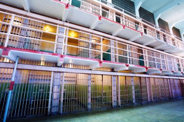 Many cells rows in prison clipart