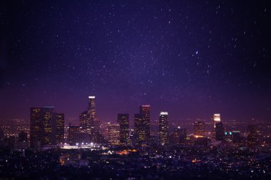 Los Angeles gece cityscape bakış