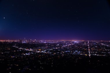 Los Angeles güzel cityscape bakış gece