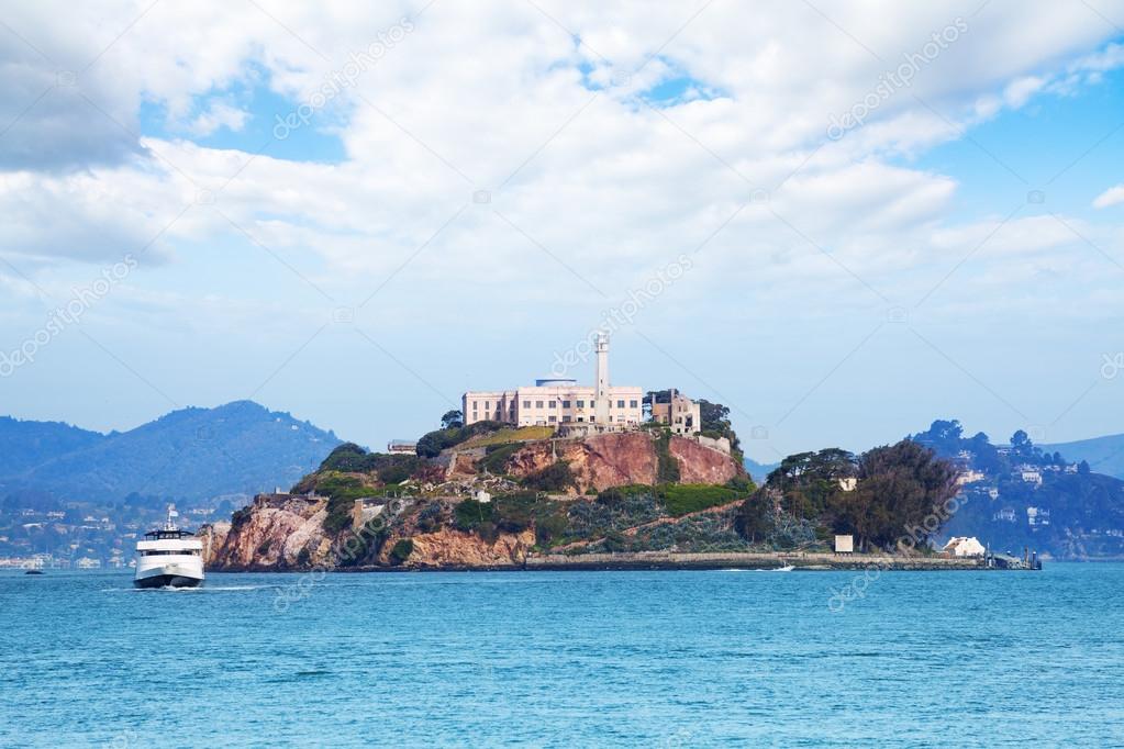 Alcatraz island from San Francisco bay