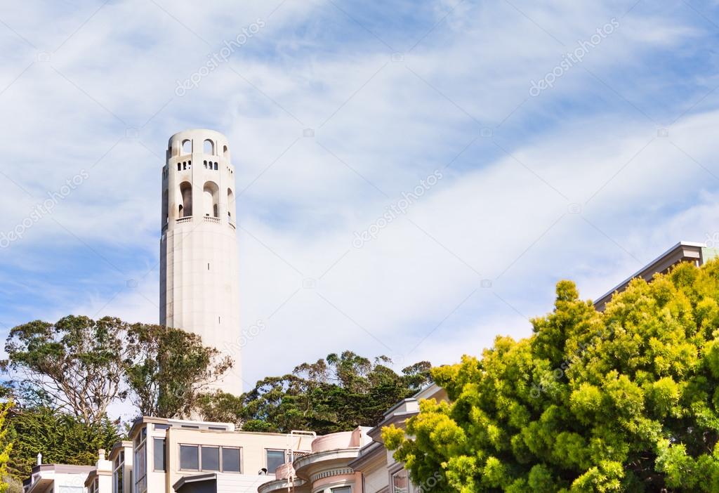 Coit Tower from residential area