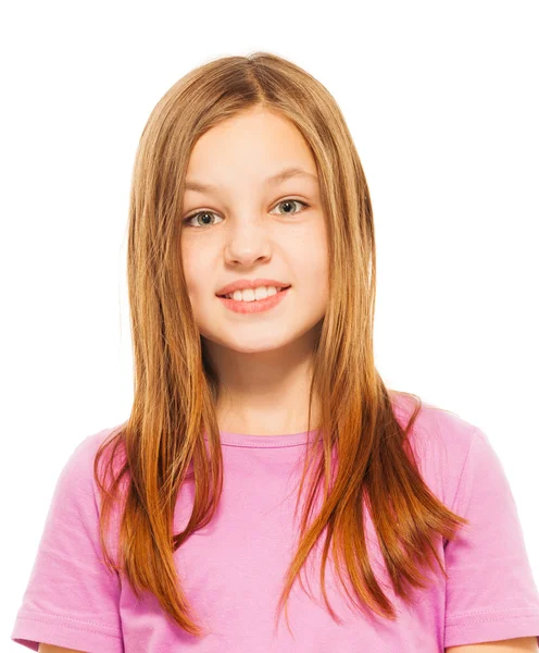 The portrait of beautiful shy young girl — Stock Photo, Image