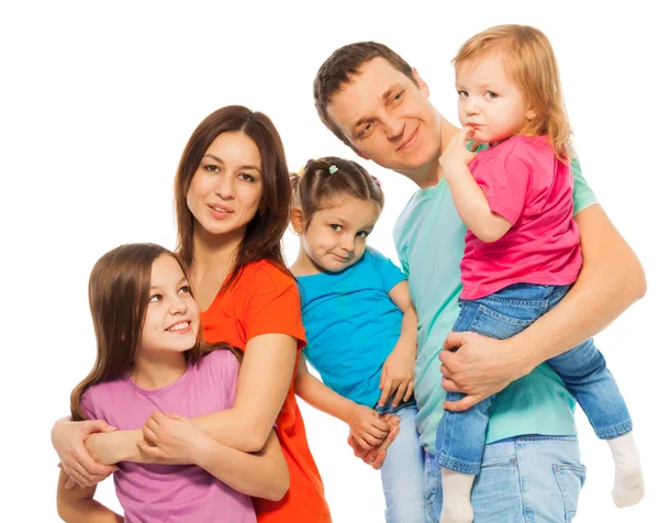 Parents and three daughters — Stock Photo, Image