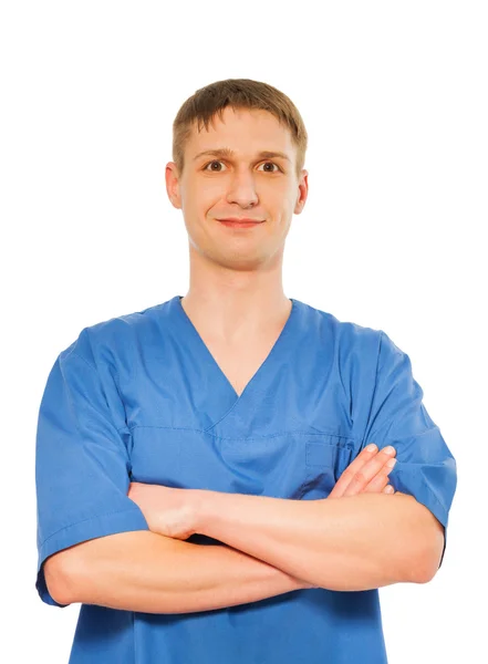 Joven masajista en uniforme — Foto de Stock