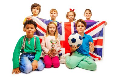  Futbol Kazananlar Kupası ve topu ile