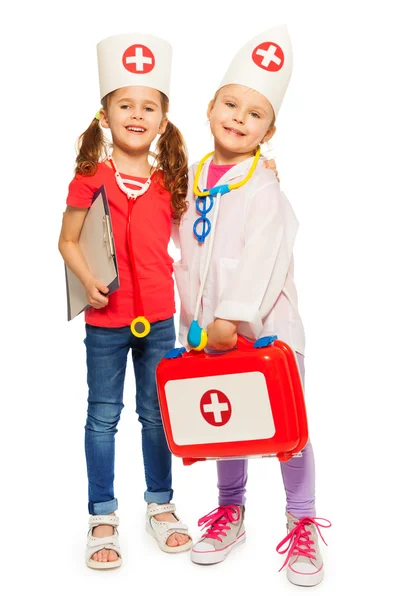 Friends playing doctors — Stock Photo, Image