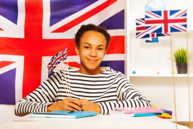 Bayraklar büyük Britanya'nın holding öğrenci