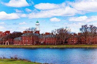 Dunster House Cambridge Panorama ve Charles River Massachusetts, ABD