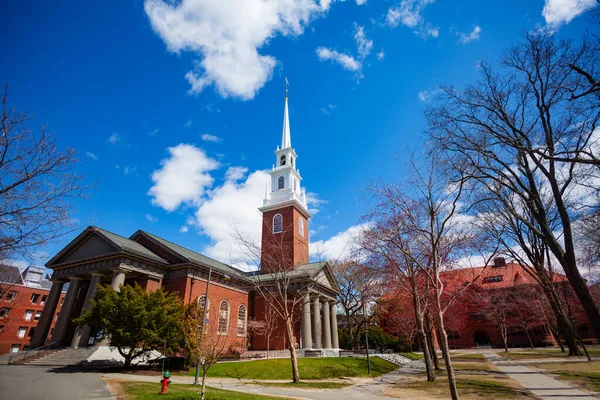 Memorial Church Tercentenary Theatre Park Cambridge Nära Boston Massachusetts Usa — Stockfoto