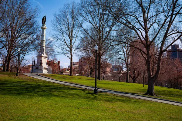 Soldiers Sailors Monument Boston Common View Massachusetts Usa — Stock Photo, Image