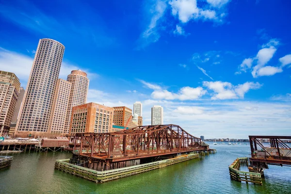 Old Northern Ave Bridge Über Den Fort Point Kanal Boston — Stockfoto