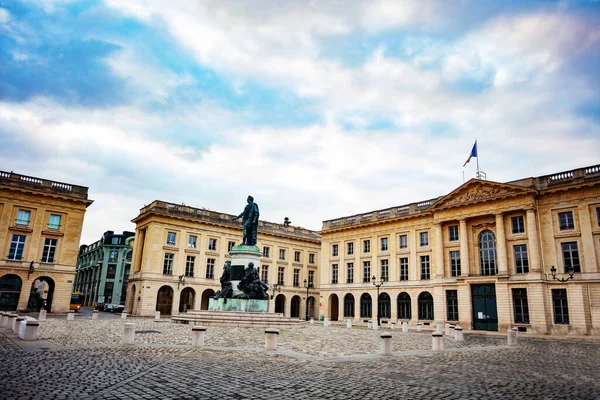 Statue Louis Place Royal Square Reims Townhall Prefecture Building — Stok fotoğraf