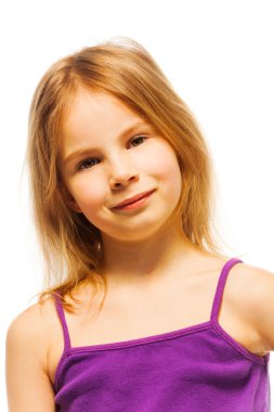 güzel kız mor gömlek