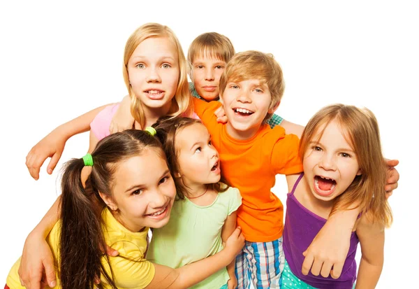 Group photo of six kids — Stock Photo, Image