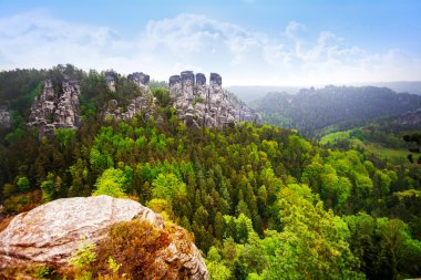 Güzel Bastei Panoraması