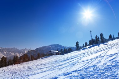 Bansko kayak resort görünümünde