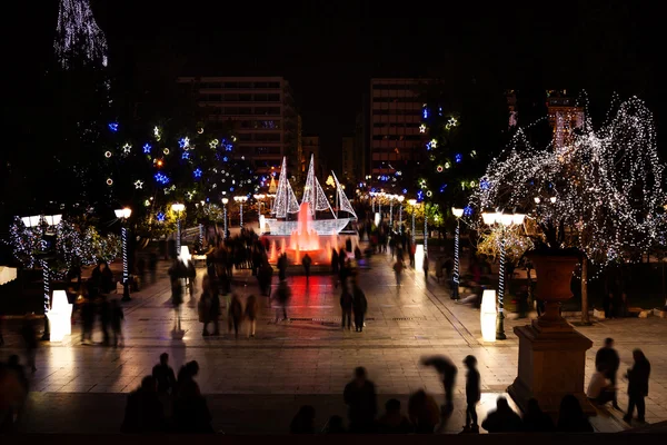 Praça da Constituição durante o Natal — Fotografia de Stock