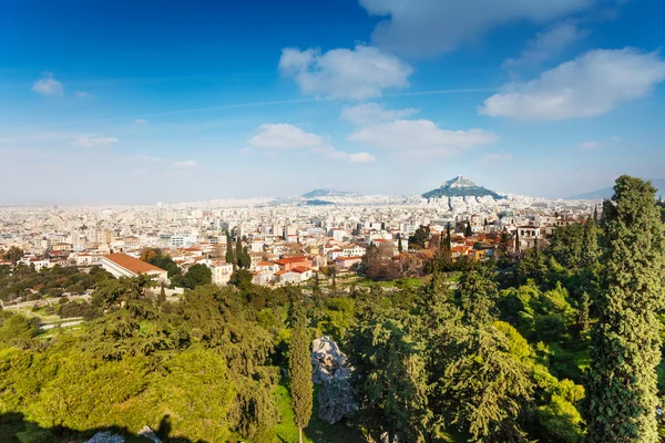 Pohled na město z Akropole — Stock fotografie