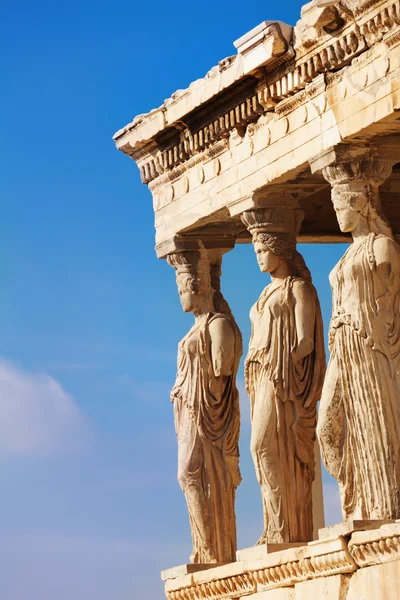 Vackra statyer av Erechtheion — Stockfoto