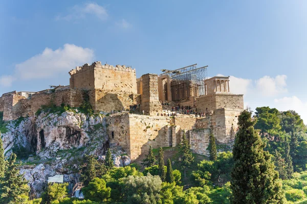 Vista dalla collina Areopagus sull'Acropoli — Foto Stock