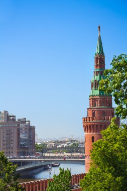 Vodovzvodnaya Tower of Kremlin to river clipart