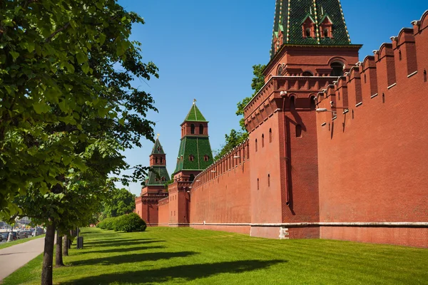 Kreml rött tegel vägg — Stockfoto