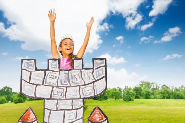 African princess on tower — Stock Photo, Image