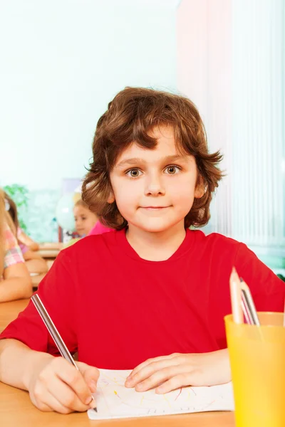 Cute boy looking straight — Stock Photo, Image