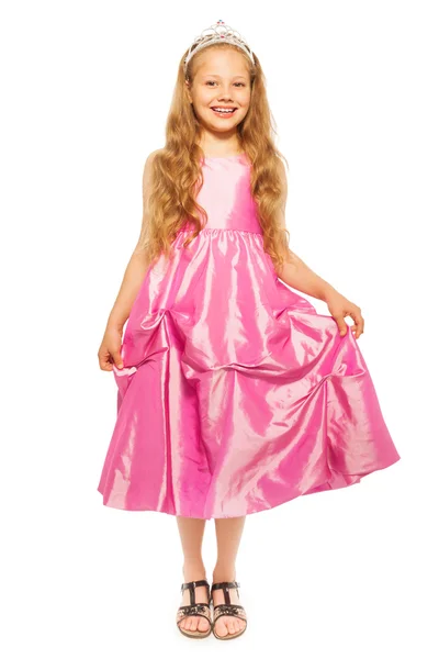 Little girl in pink dress — Stock Photo, Image