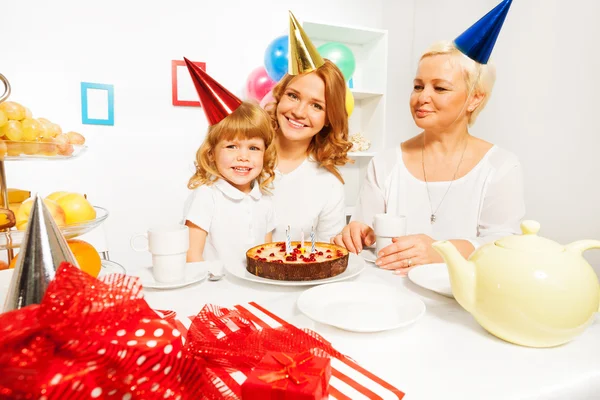 Celebration of girl's birthday — Stock Photo, Image