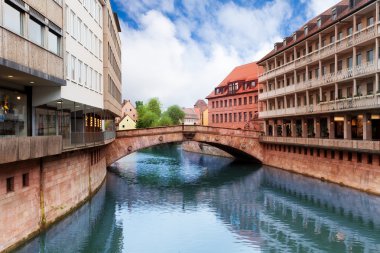 Pegnitz Nehri üzerinde Fleisch köprü