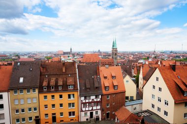 Güzel Kaiserburg, Nürnberg üzerinden Üstten Görünüm