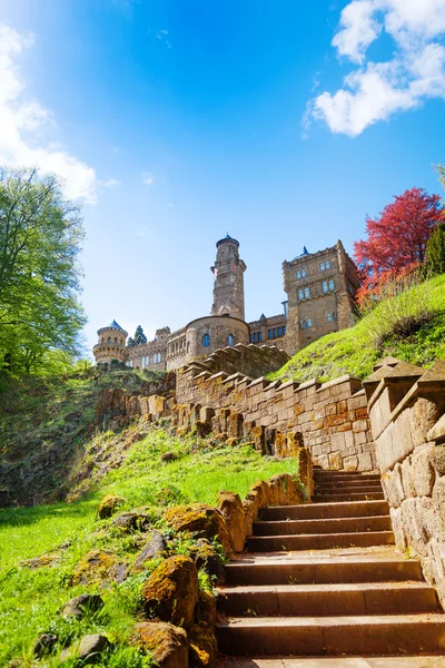 Stairs to old ruins of Lowenburg castle — Stock Photo, Image