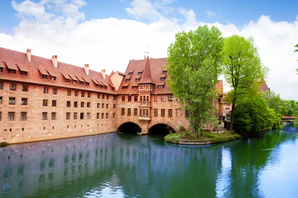 Pegnitz floden i Nürnberg — Stockfoto