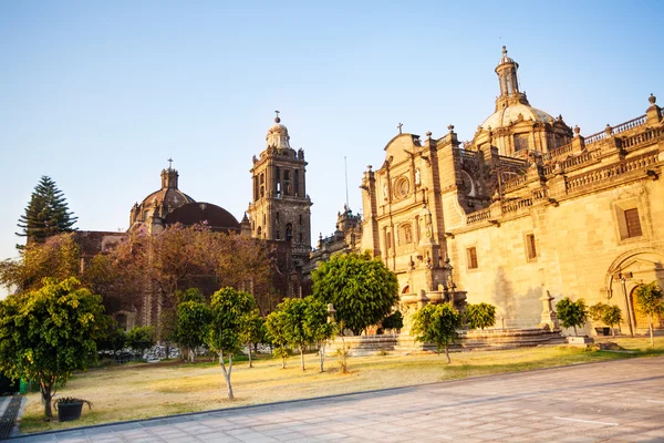 Quintal interno da catedral metropolitana no México — Fotografia de Stock