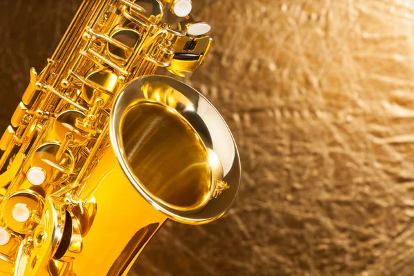 Alto saxofón campana y llaves — Foto de Stock