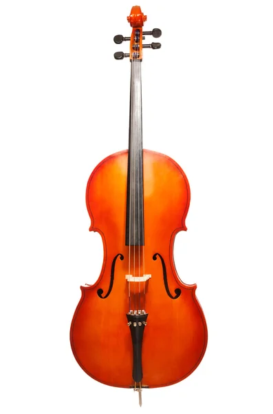 Violoncello stående på vit — Stockfoto