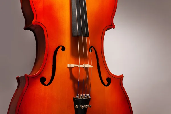 One violoncello fragment in vertical position — Stock Photo, Image