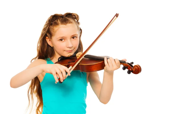 Small girl playing violin Royalty Free Stock Photos
