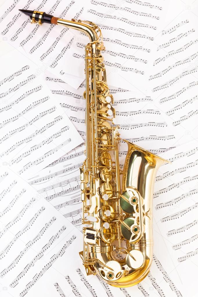 Shiny alto saxophone