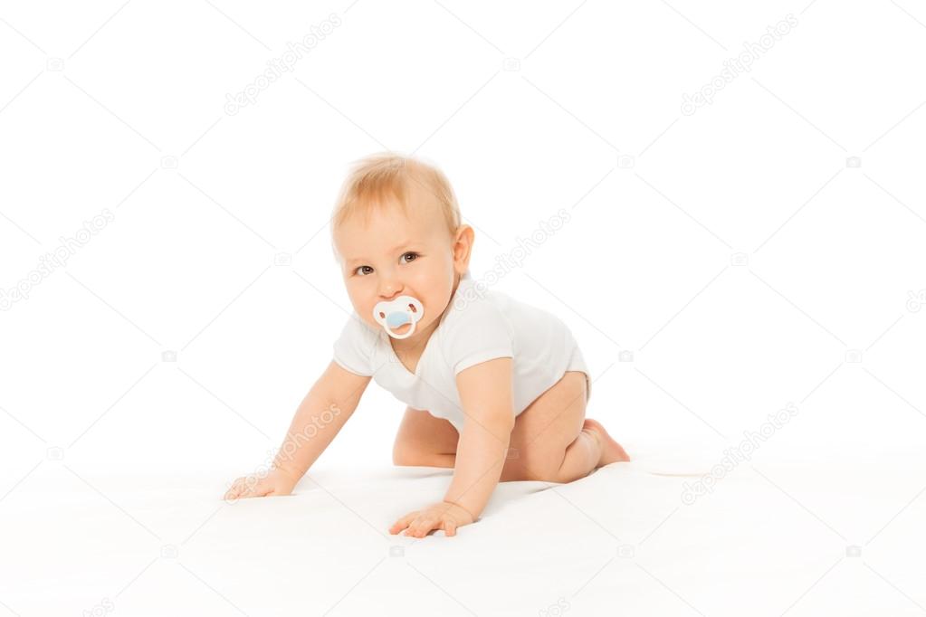 Baby with passy in his mouth