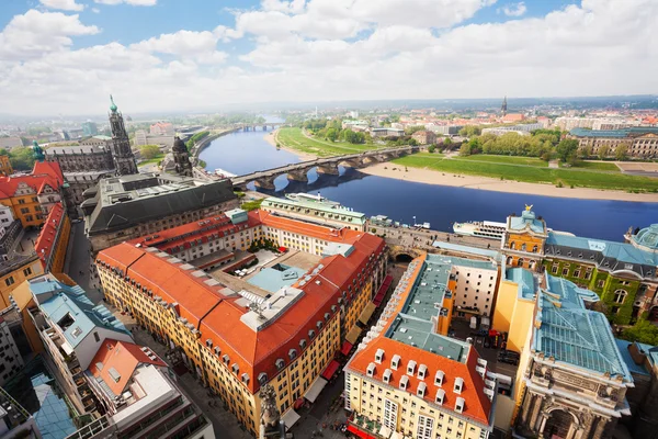 Панорама центра Дрездена — стоковое фото