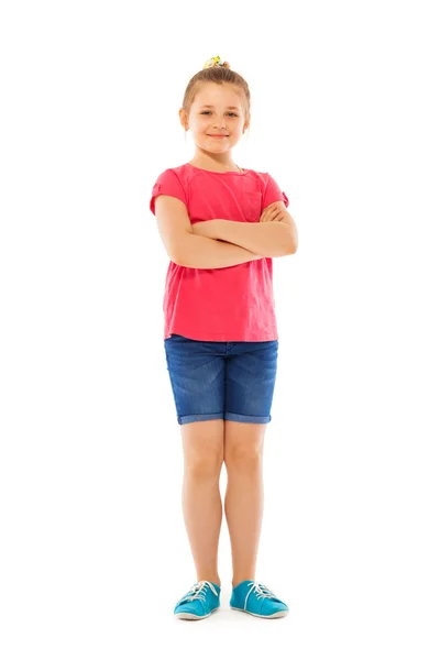 Fiduciosa ragazza in età scolare — Foto Stock