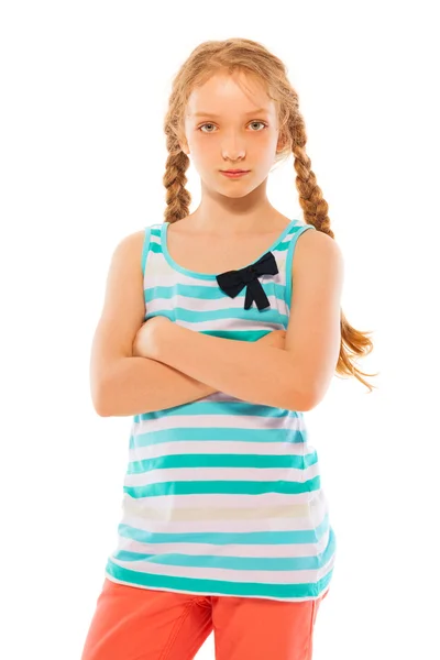 Confident school age girl — Stock Photo, Image